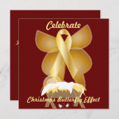 Het effect van de kerstvlinder van de gevierde Ker Kaart (Voorkant / Achterkant)