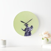 Het effect van de kleur, gefiltreerde, moderne grote klok (Huis)