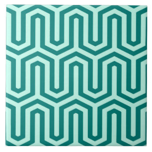 Het Egyptische motief van Deco - turkoois en aqua Tegeltje