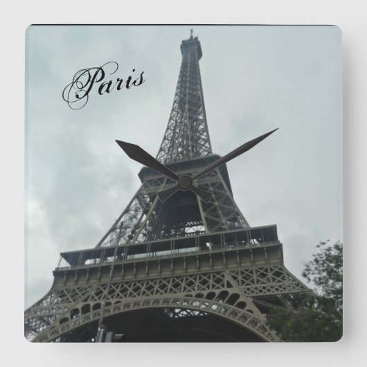 HET EIFFEL TOWER VIERKANTE KLOK (Voorkant)