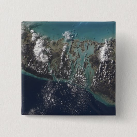 Het eiland Andros van de Bahamas 2 Vierkante Button 5,1 Cm (Voorkant)