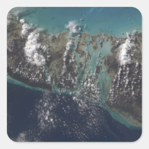 Het eiland Andros van de Bahama's 2 Vierkante Sticker