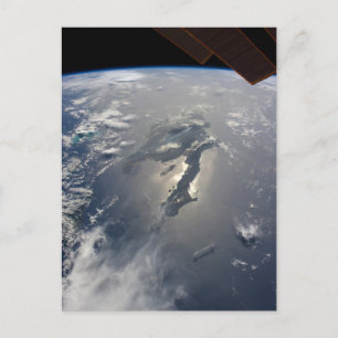 Het eiland Hispaniola met Sunglin Briefkaart