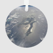 Het eiland Hispaniola met Sunglin Ornament (achterkant)