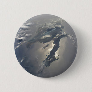 Het eiland Hispaniola met Sunglin Ronde Button 5,7 Cm
