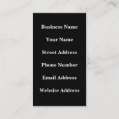 Het eiland Pigeon Forge Visitekaartje (Achterkant)