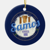 Het eiland Samos in Griekenland heeft de vakantie Keramisch Ornament (Voorkant)