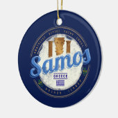 Het eiland Samos in Griekenland heeft de vakantie Keramisch Ornament (Links)