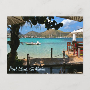 Het Eiland St Martin SXM van Pinel Briefkaart