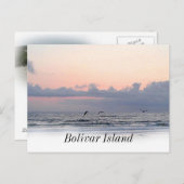 Het Eiland van Bolívar van het strand van Briefkaart (Voorkant / Achterkant)