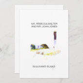 Het eiland van Sullivan - Charleston Feestdagenkaart (Voorkant / Achterkant)