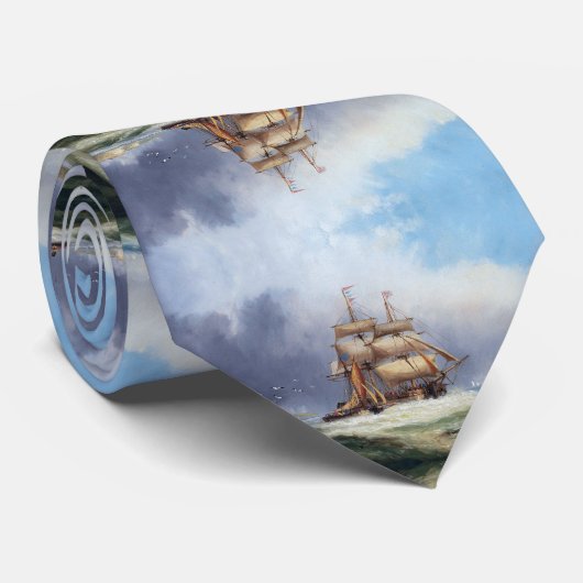 Het eiland Wright loodsboot 1887 Stropdas (Opgerold)