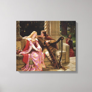 Het eind van het Lied door Edmund Leighton, c. Canvas Afdruk