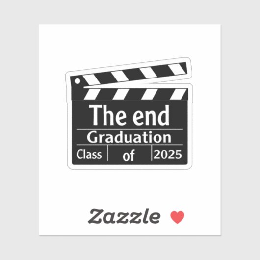 Het einde Afstuderen 2025 Cinema Afstuderen Sticker (Vel)