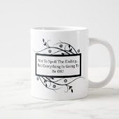 Het einde niet bepleiten extra grote mok (Rechts)