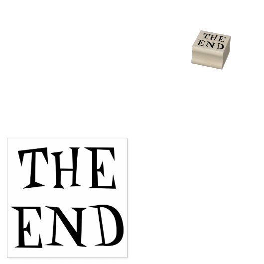 "Het einde" Rubberen stempel (Gestempeld)