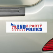 Het Einde Twee Beleid van de Partij Bumpersticker (Op auto)