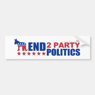 Het Einde Twee Beleid van de Partij Bumpersticker