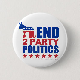 Het Einde Twee Beleid van de Partij Ronde Button 5,7 Cm