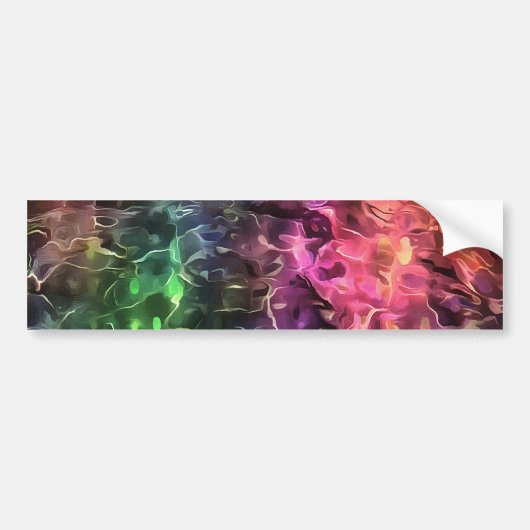 Het einde van de Abstracte kunst van de regenboogs Bumpersticker (Voorkant)