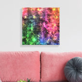 Het einde van de Abstracte kunst van de regenboogs Canvas Afdruk (Insitu (Woonkamer))