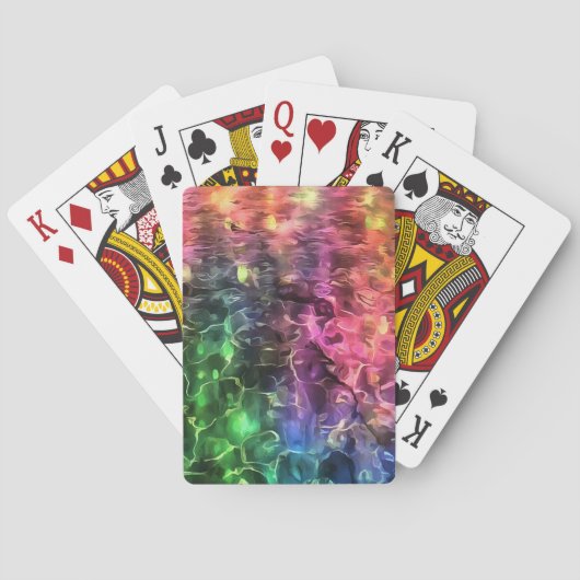 Het einde van de Abstracte kunst van de regenboogs Pokerkaarten (Achterkant)