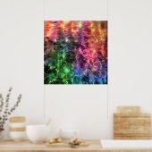 Het einde van de Abstracte kunst van de regenboogs Poster (Keuken)