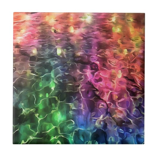 Het einde van de Abstracte kunst van de regenboogs Tegeltje (Voorkant)