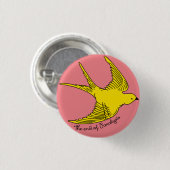 Het einde van de paralyse gele vogel Button (Voorkant /achterkant)