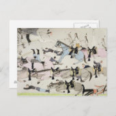 Het einde van de strijd (inkt op papier) briefkaart (Voorkant / Achterkant)