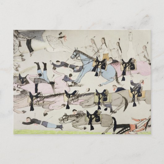 Het einde van de strijd (inkt op papier) briefkaart (Voorkant)