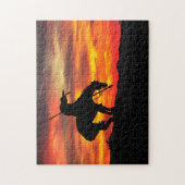 Het einde van de Trail Silhouette Jigzaag Puzzle Legpuzzel (Verticaal)