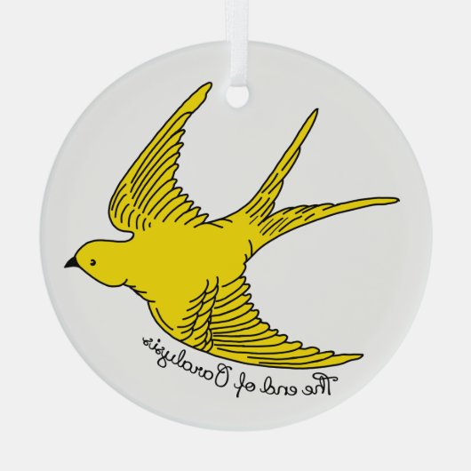 Het einde van de verlamming glas ornament (Achterkant)