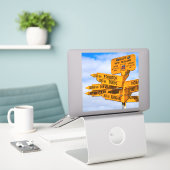 Het einde van de weg sticker (Laptop op bureau)