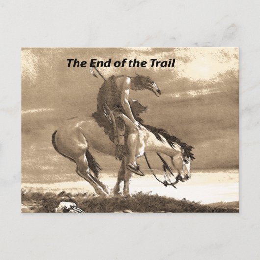 Het einde van het spoor briefkaart (Voorkant)