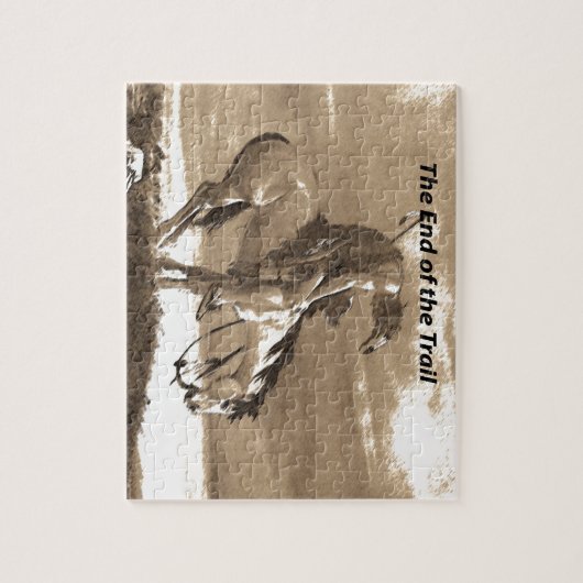 Het einde van het spoor legpuzzel (Verticaal)