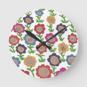Het eindeloze Art. van het Patroon van de Bloem Ronde Klok