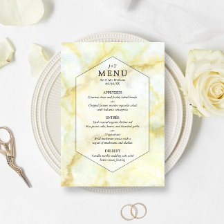 Het Elegant Marble Effect Wedding Collectie Menu