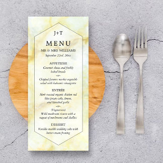 Het Elegant Marble Effect Wedding Collectie Menu