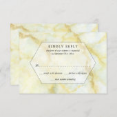 Het Elegant Marble Effect Wedding Collectie RSVP (Voorkant / Achterkant)