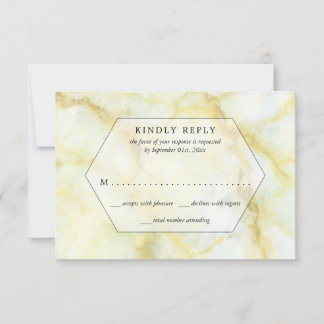 Het Elegant Marble Effect Wedding Collectie RSVP Kaartje