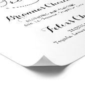 Het Elegant Moderne Teken van de Handtekening van  Poster (Hoek)