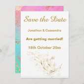 HET ELEGANT WITTE PASTEL MARBLE BEWART DE DATUM (Voorkant / Achterkant)