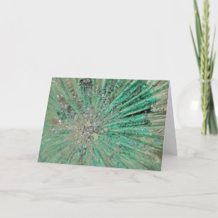 Het elegante Blauwgroen Ijs van Vintage van de Feestdagen Kaart