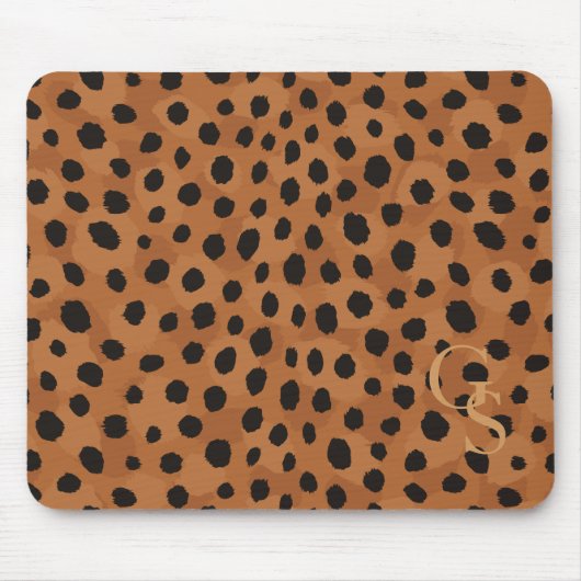 Het elegante bruine monogram van de muismat (Voorkant)