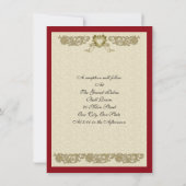 Het elegante douaneontwerp van de Uitnodiging van  (Achterkant)