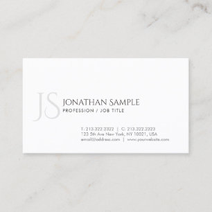 Het elegante Eenvoudige Elegante Trendy Monogram Visitekaartje