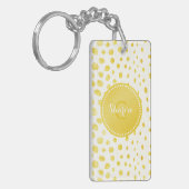 Het elegante fauxgoud schittert het monogram van sleutelhanger (Voorkant Links)