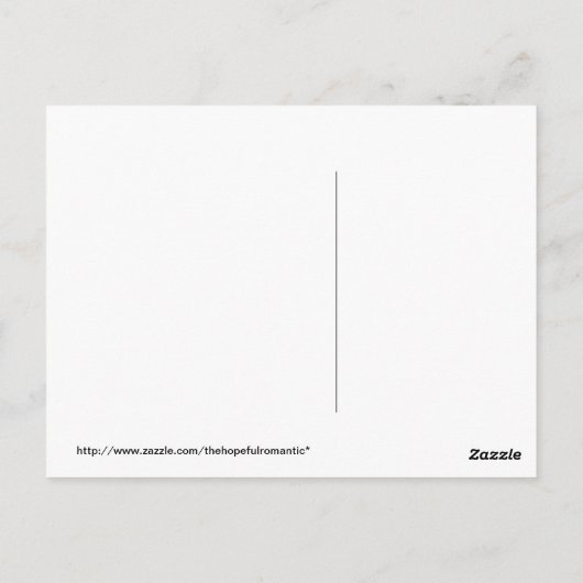 Het elegante gotische rood en zwarte van het briefkaart (Achterkant)