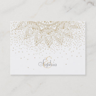 Het elegante Gouden Ontwerp van Confettien Mandala Visitekaartje